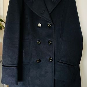 Wool COACH coat dark navy color